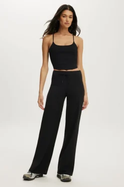 Ultra Soft Tie Front Wide Leg Pant