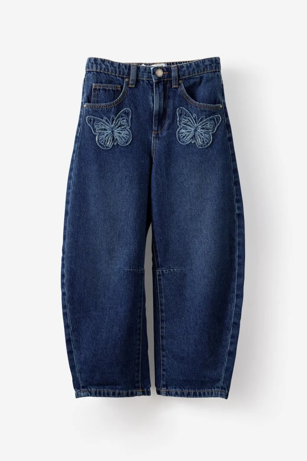 Unisex Barrel Leg Denim Jean