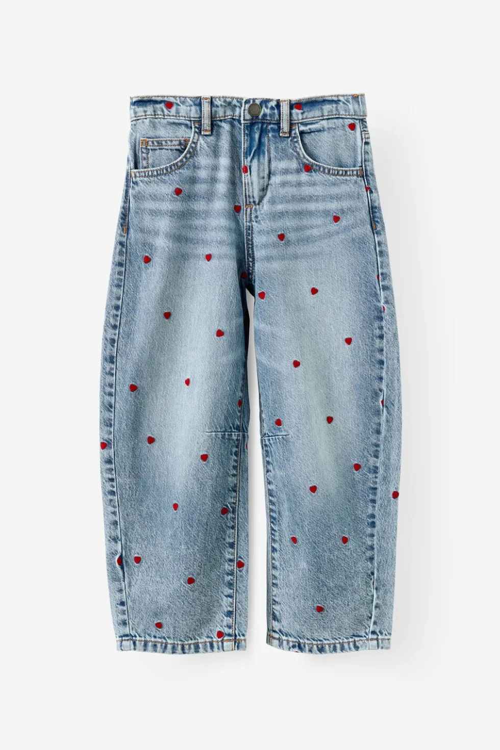 Unisex Barrel Leg Denim Jean