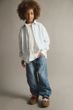 Unisex Barrel Leg Denim Jean