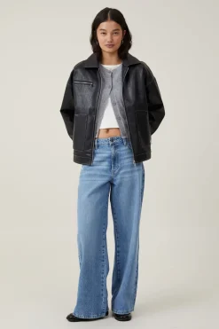 Uplift Your Outfits with the Women's Leo Faux Leather Jacket | Cotton On