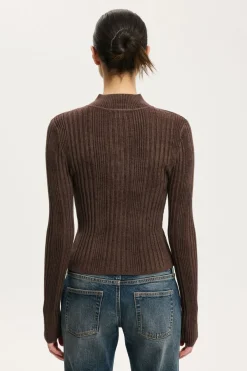 Variegated Rib Zip Through