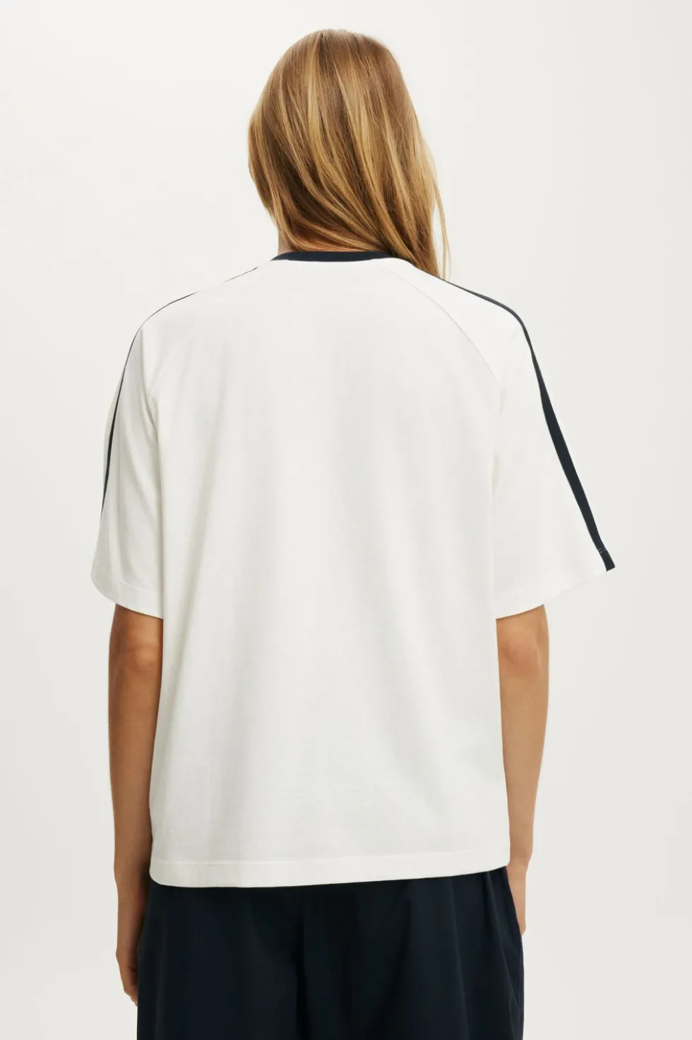 Vneck Oversized Raglan Graphic Tee