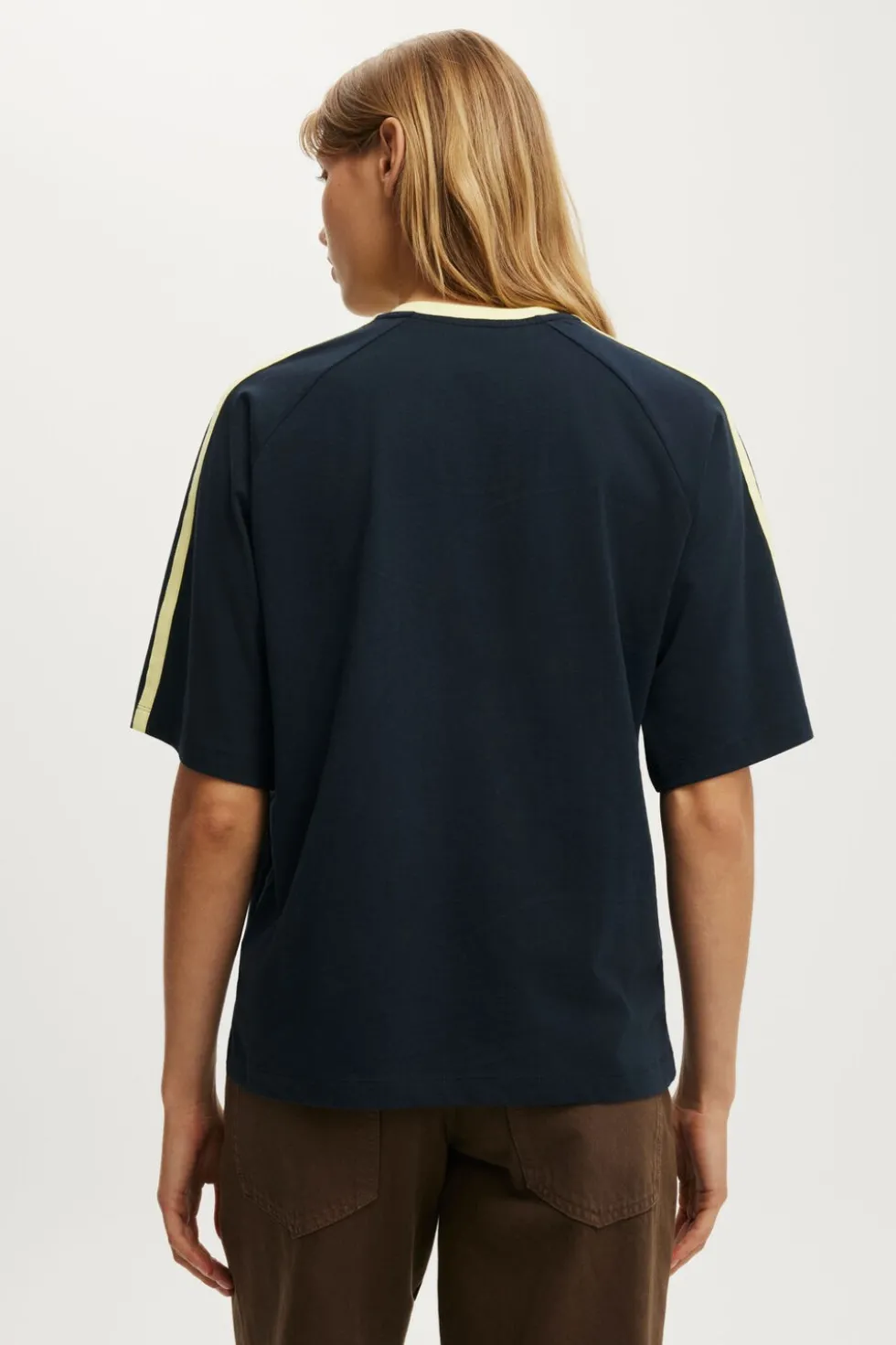 Vneck Oversized Raglan Graphic Tee