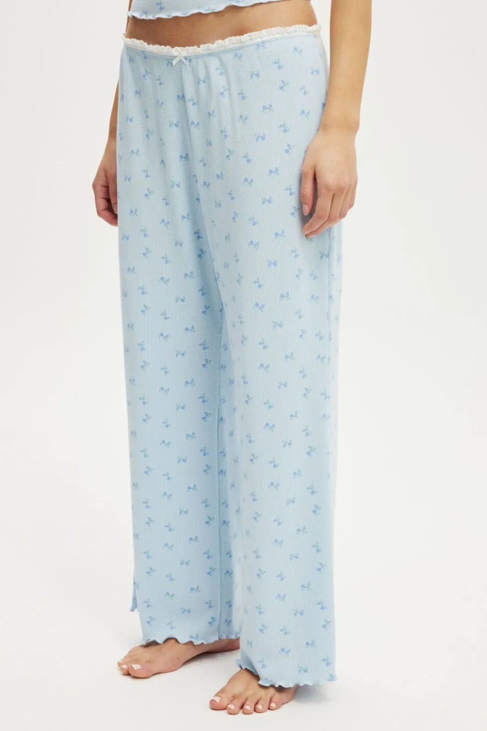 Waffle Wide Leg Pant