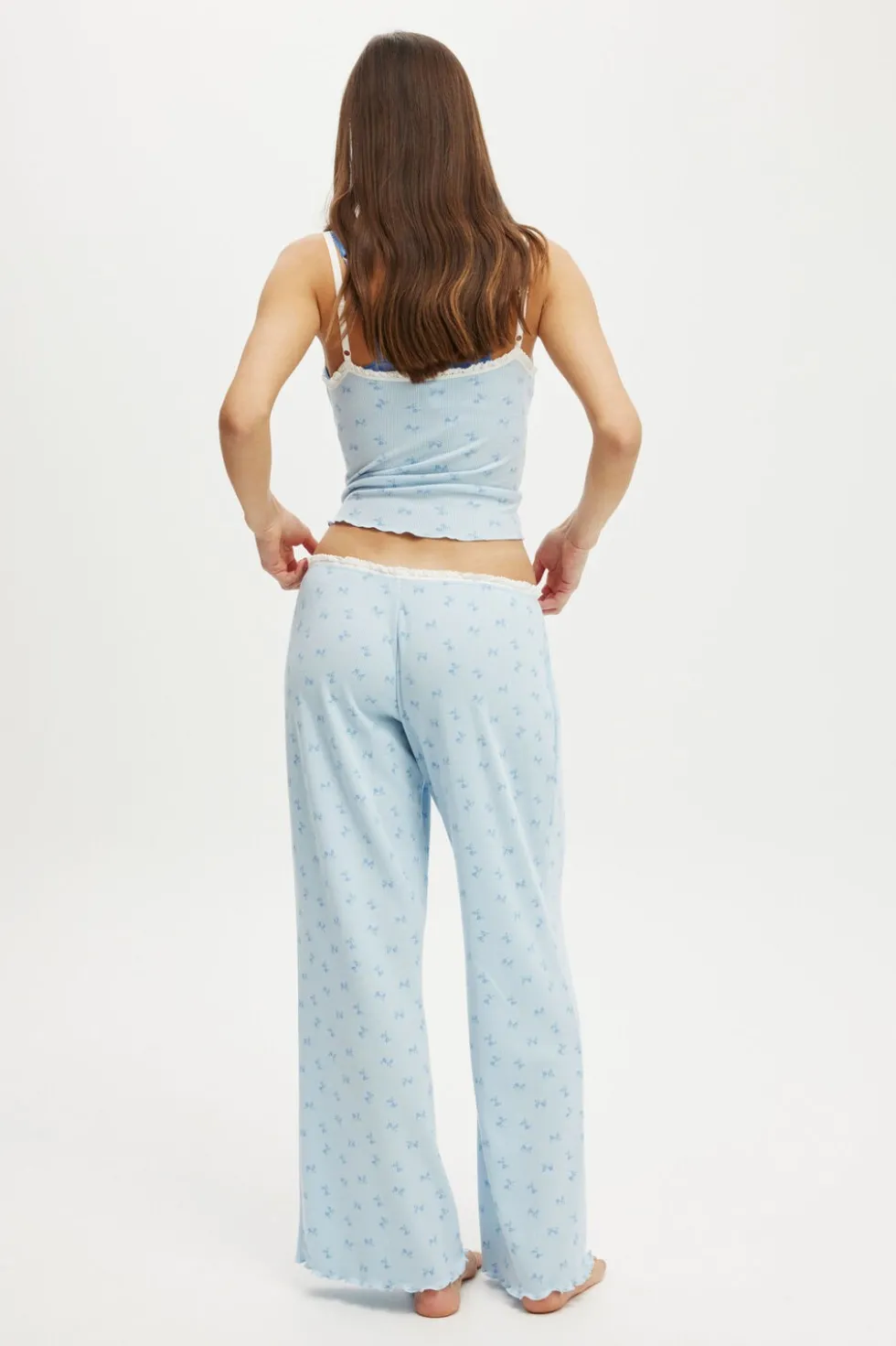 Waffle Wide Leg Pant