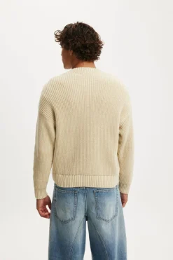 Washed Box Fit Crew Knit