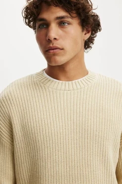 Washed Box Fit Crew Knit