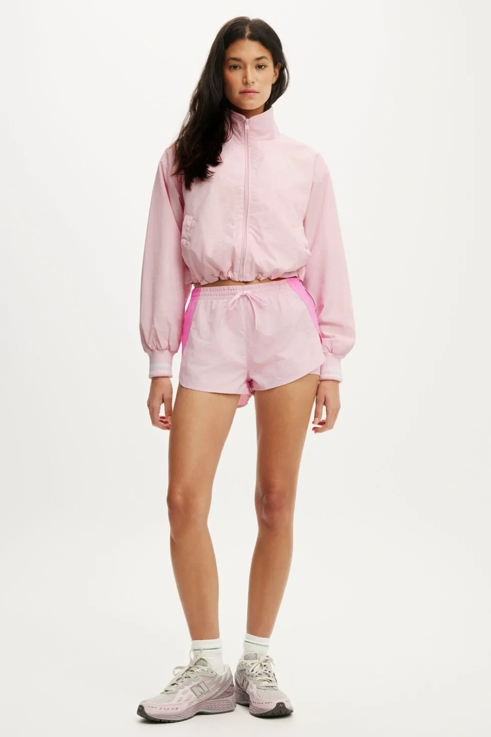 Woven Dolphin Hem Micro Short
