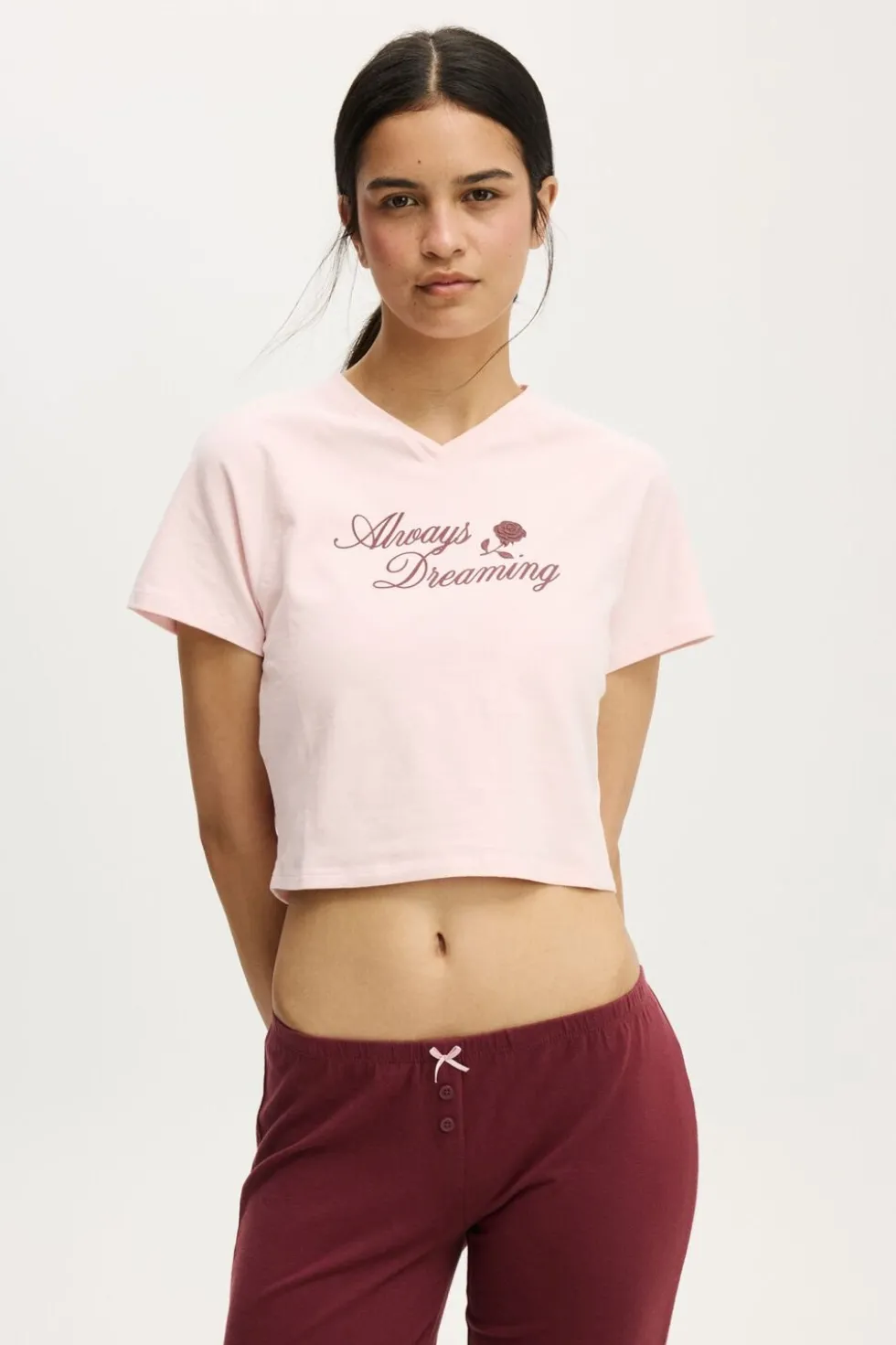 Yale Soft V Neck Sleep Tee