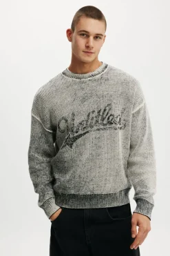 Y2k Box Fit Crew Knit